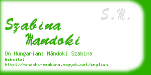 szabina mandoki business card